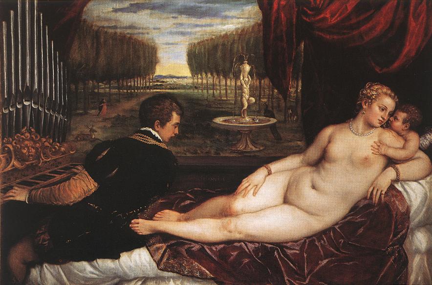 Tiziano - Venus avec ouganist et Cupid.jpg